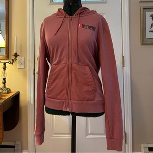 Victoria’s Secret Pink Zip-up Hoodie Weather Resistant Hood Pink Size Large